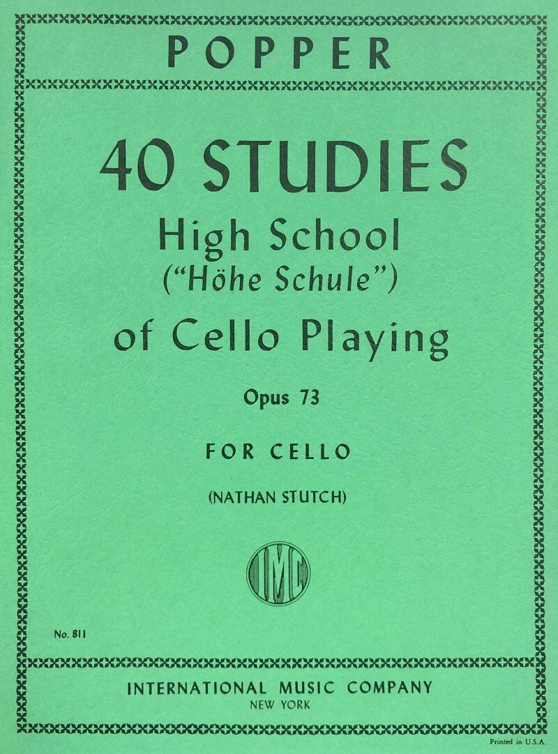 Popper High School of Cello Playing Op. 73 - 40 Etudes for Cello Solo