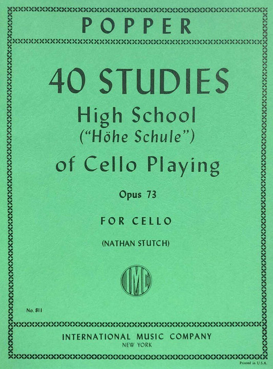 Popper High School of Cello Playing Op. 73 - 40 Etudes for Cello Solo