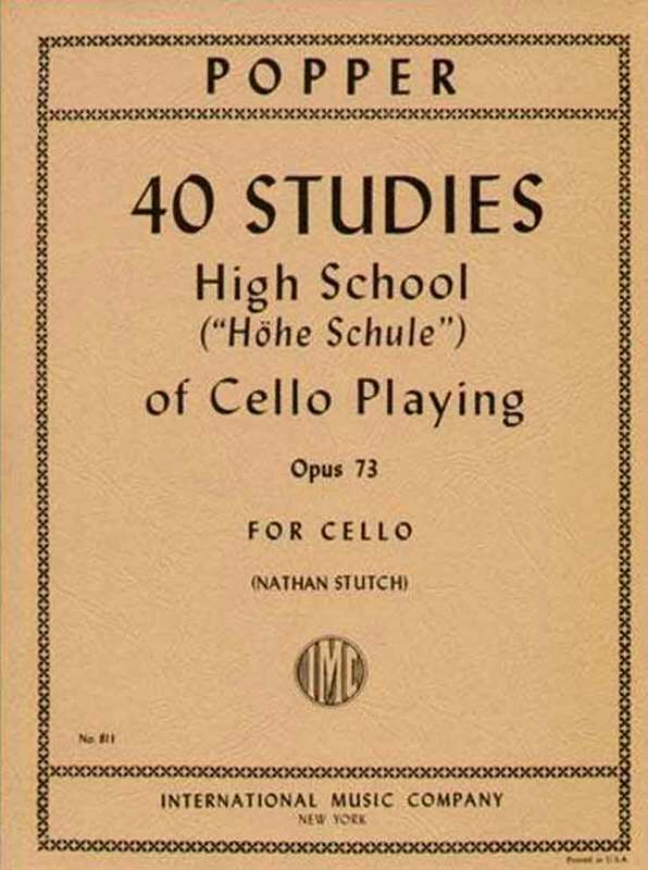 Popper 40 Studies for Cello Playing Op 73 Edited by Stutch IMC811