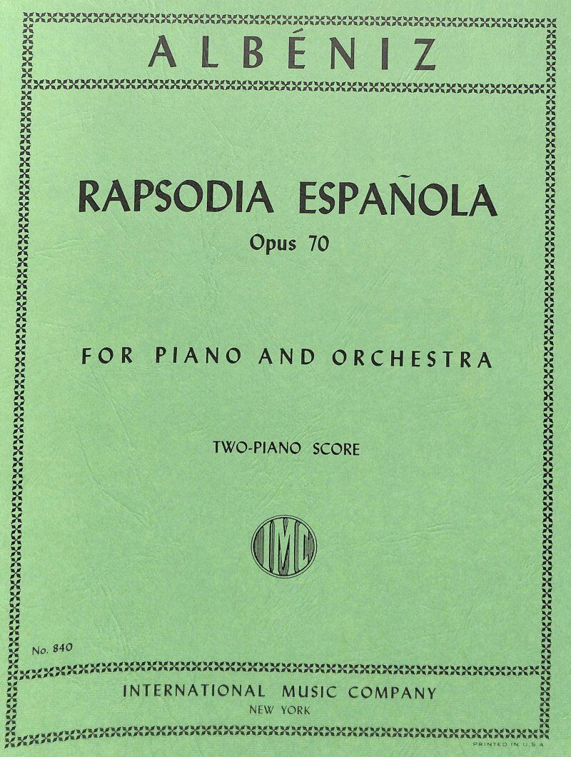 Spanish Rhapsody Op. 70 for 2 Pianos 4 Hands by Isaac Albeniz