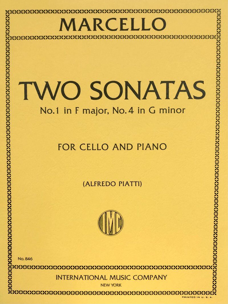 Sonatas for Cello: No. 1 in F Major & No. 4 in G Minor by Benedetto Marcello