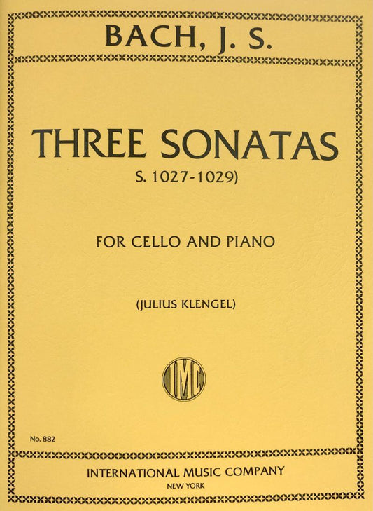Bach - 3 Viola da Gamba Sonatas BWV 1027-1029 for Cello