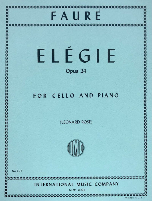 Faure - Elegie Op. 24 for Cello/Piano Edition Rose