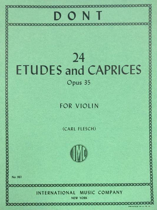Dont - Etudes and Caprices Op. 35 for Violin Solo, Grade 8, International Music Company
