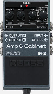 BOSS IR-2 Compact Amp & Cabinet Pedal - Versatile Tone Solution for Direct PA & Recording