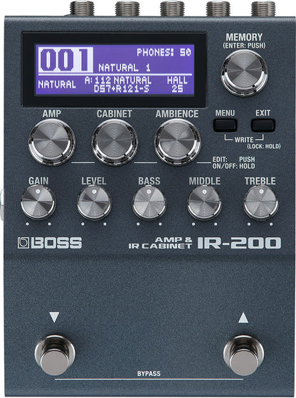 BOSS IR-200 Compact Amp & IR Processor - 128 Memories, Premium Sound Shaping for Guitar/Bass, 200 Series — view 2