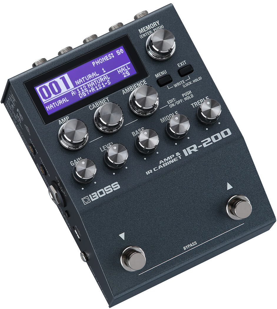 BOSS IR-200 Compact Amp & IR Processor - 128 Memories, Premium Sound Shaping for Guitar/Bass, 200 Series — view 3