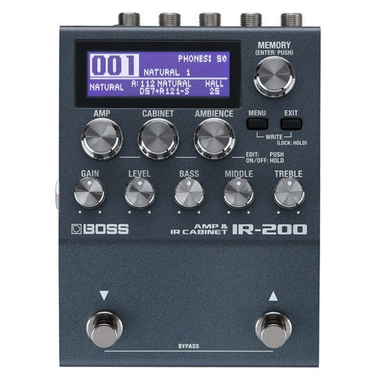 BOSS IR-200 Compact Amp & IR Processor - 128 Memories, Premium Sound Shaping for Guitar/Bass, 200 Series — view 7