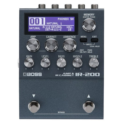 BOSS IR-200 Compact Amp & IR Processor - 128 Memories, Premium Sound Shaping for Guitar/Bass, 200 Series — view 7