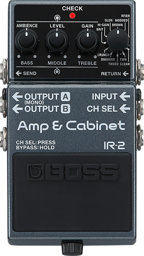 BOSS IR-2 Compact Amp & Cabinet Pedal - Versatile Tone Solution for Direct PA & Recording — view 2