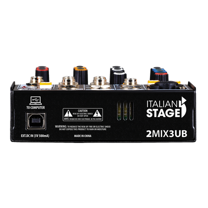 Italian Stage 2MIX3UB Stereo Mixer with USB and Bluetooth Interface — view 3
