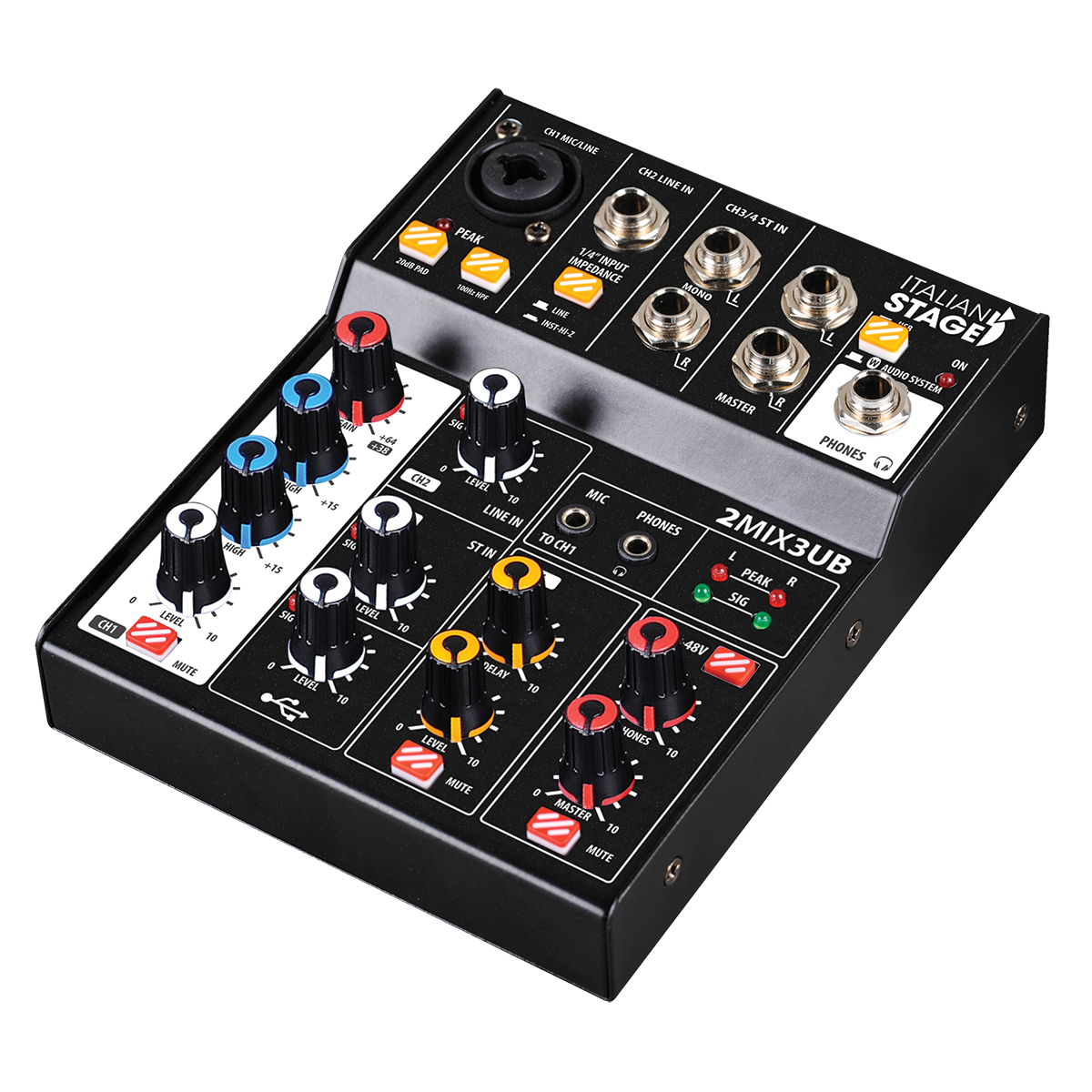 Italian Stage 2MIX3UB Stereo Mixer with USB and Bluetooth Interface — view 2