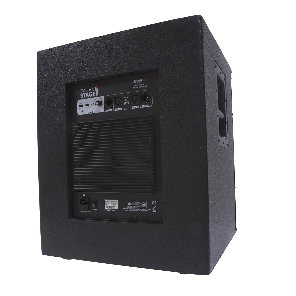 Italian Stage 15" Active Wooden Subwoofer ISS115A with 350W RMS and 700W Peak Power — view 3