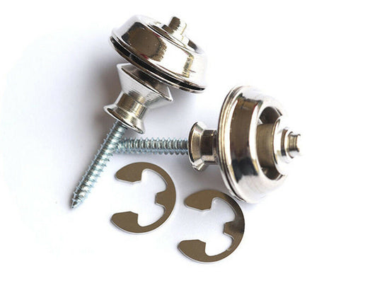 Jim Dunlop Dual Nickel Strap Lok Complete Set Of 2 Units For Instrument