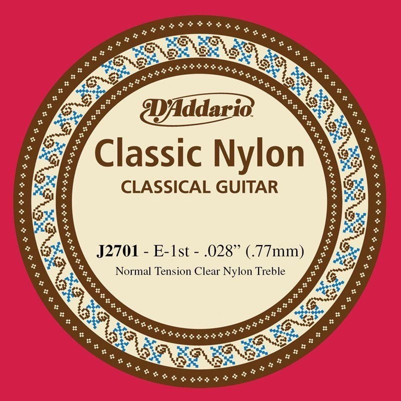 D'Addario J2701 Student Nylon Classical Guitar Single String, Normal Tension, First String
