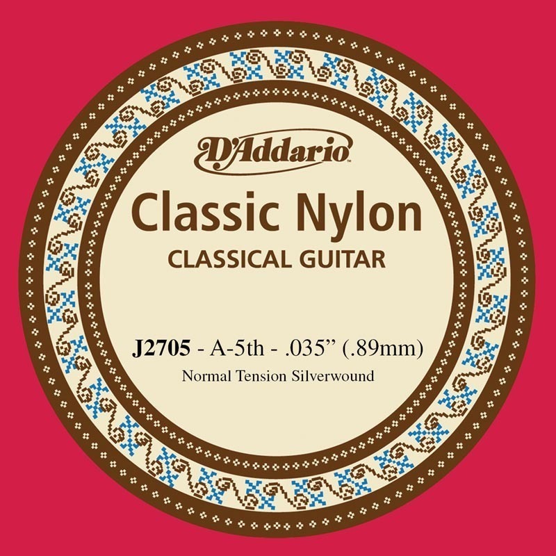 D'Addario J2705  Student Nylon Classical Guitar Single String, Normal Tension, Fifth String