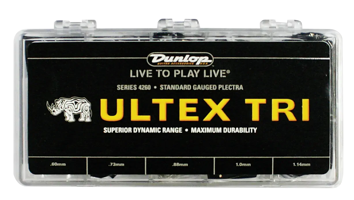 Jim Dunlop Ultex Triangle Pick Gauged Cabinet - 180-Pack