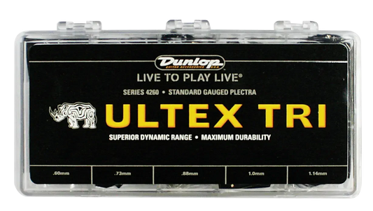 Jim Dunlop Ultex Triangle Pick Gauged Cabinet - 180-Pack