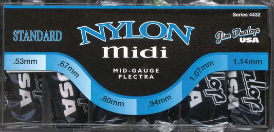 Jim Dunlop Nylon MIDI Picks Q/P216