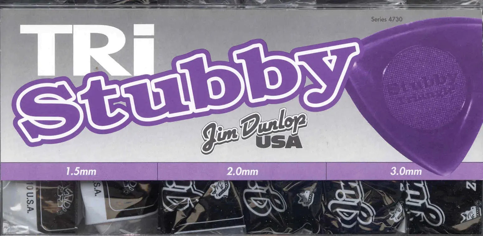 Jim Dunlop Lexan Triangle Stubby Guitar Picks 1.5/2.0/3.0mm 144-Pack