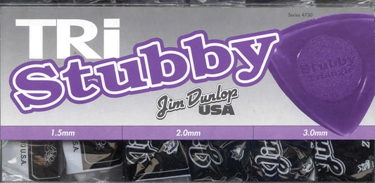 Jim Dunlop Lexan Triangle Stubby Guitar Picks 1.5/2.0/3.0mm 144-Pack