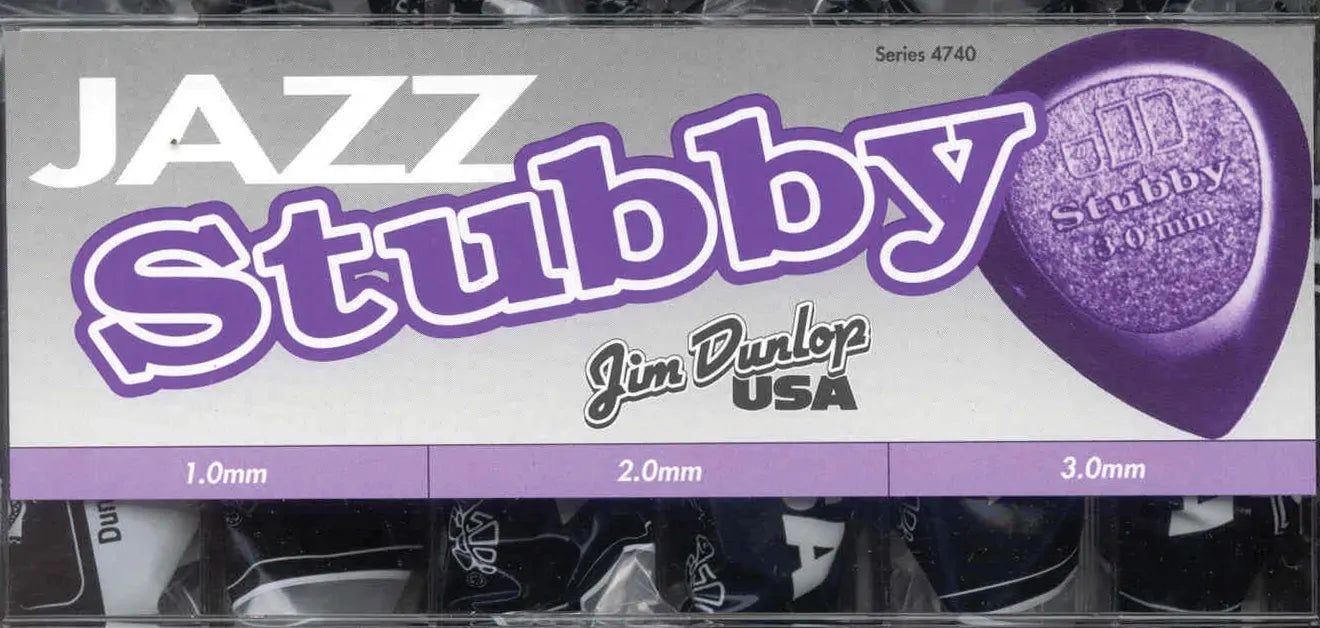 Jim Dunlop Pick Display Stubbies Q/P144 - 144-Pack Guitar Picks (1.0/2.0/3.0mm)