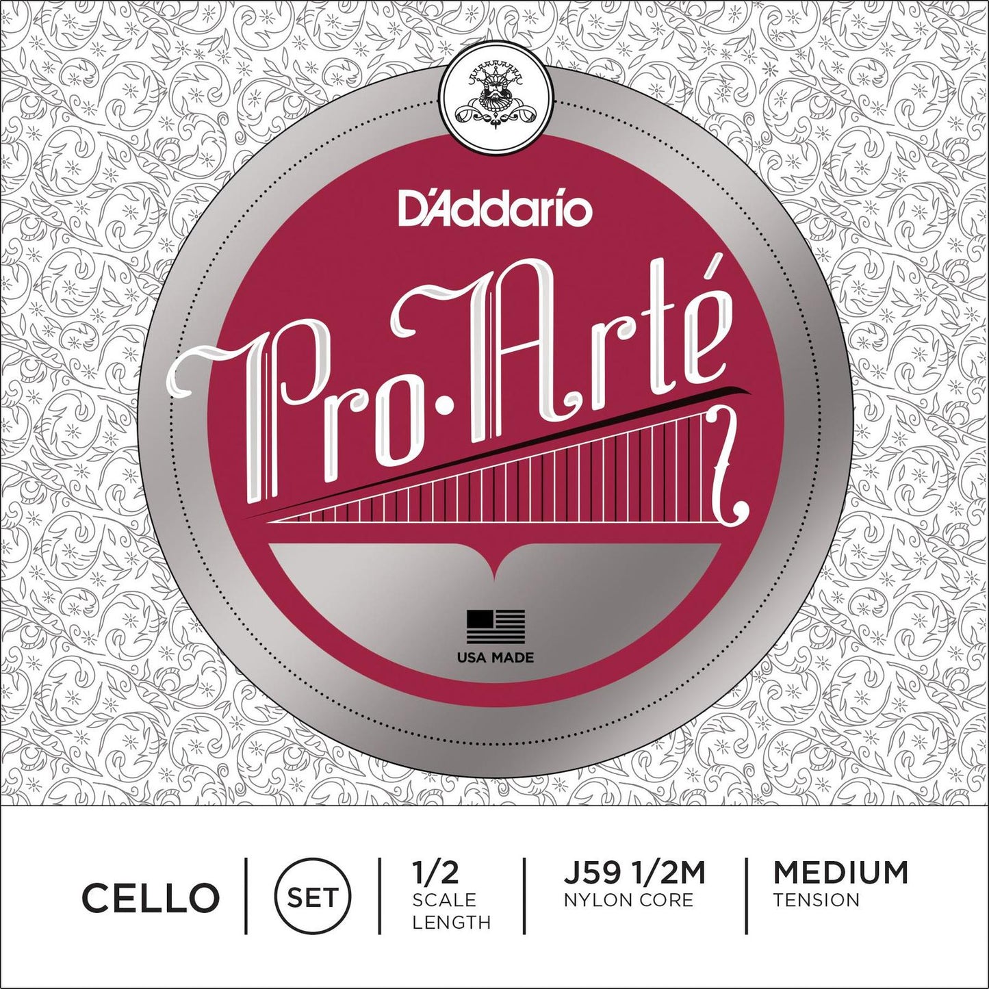 D'Addario Pro-Arte Cello String Set, 1/2 Scale, Medium Tension