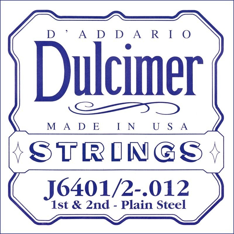 D'Addario J6401 Plain Steel Dulcimer Single String, .012