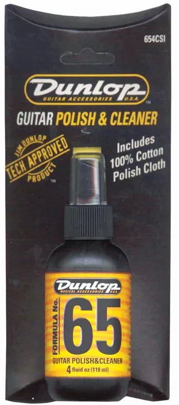 Jim Dunlop Formula 65 Guitar Polish & Cleaner 4oz with Cloth Pump Spray