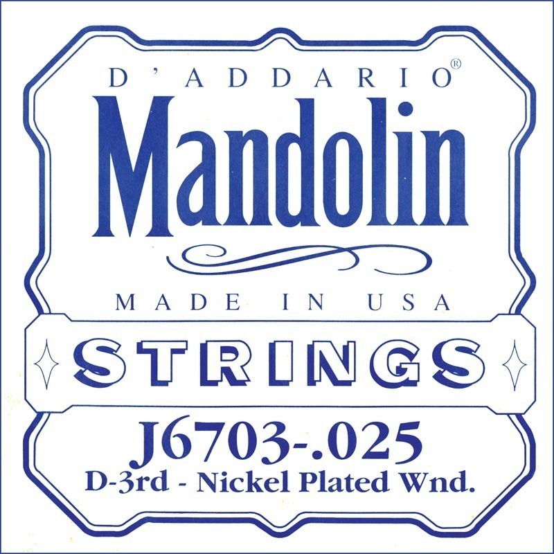 D'Addario J6703 Nickel Mandolin Single String, .025