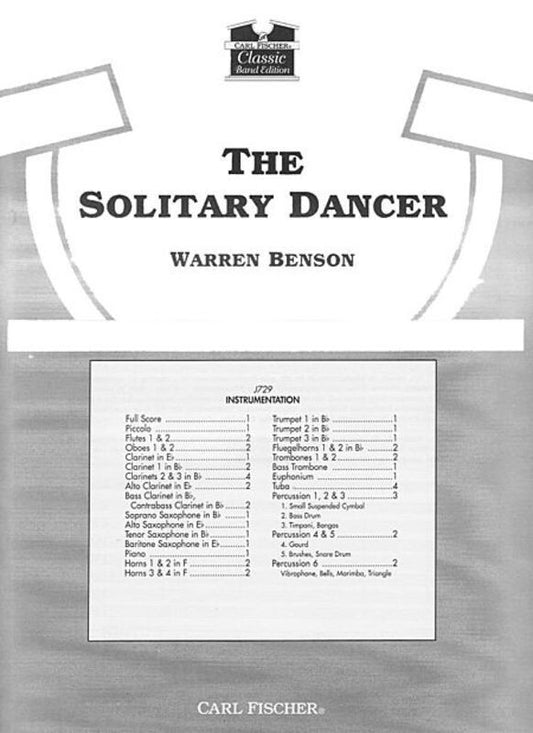 Solitary Dancer Concert Band (Music Score/Parts) Book