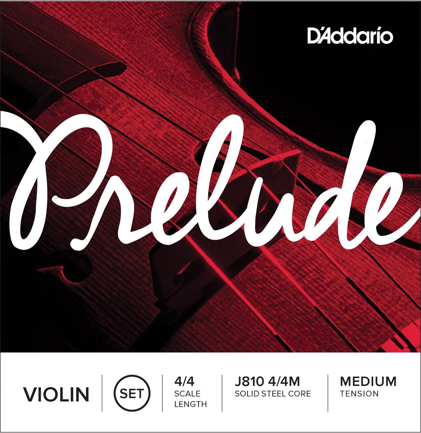 D'Addario Prelude Violin String Set, 4/4 Scale, Medium Tension — view 2