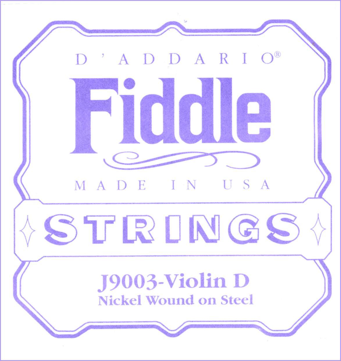 D'Addario Fiddle Single D String, 4/4 Scale, Medium Tension