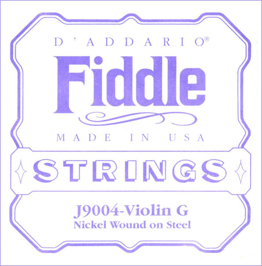 D'Addario Fiddle Single G String, 4/4 Scale, Medium Tension