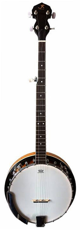 J.Reynolds JBJ245 5-String Banjo with Resonator 2-Tone Sunburst Gloss 22 Frets 24 Brackets Sapele Rim Techwood Fingerboard