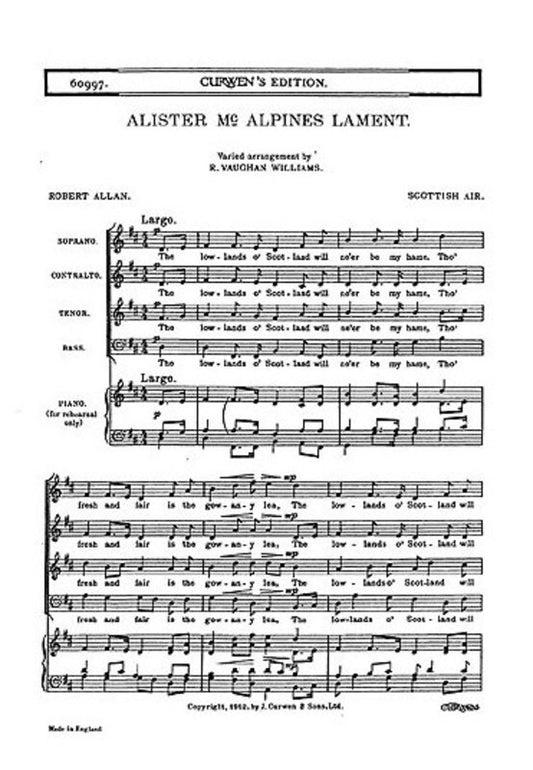 Alister Mcalpine'S Lament SATB