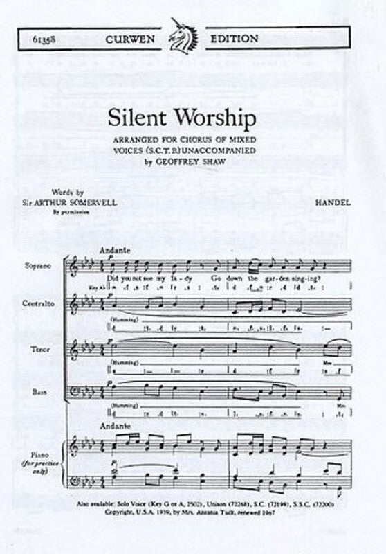 Silent Worship SATB