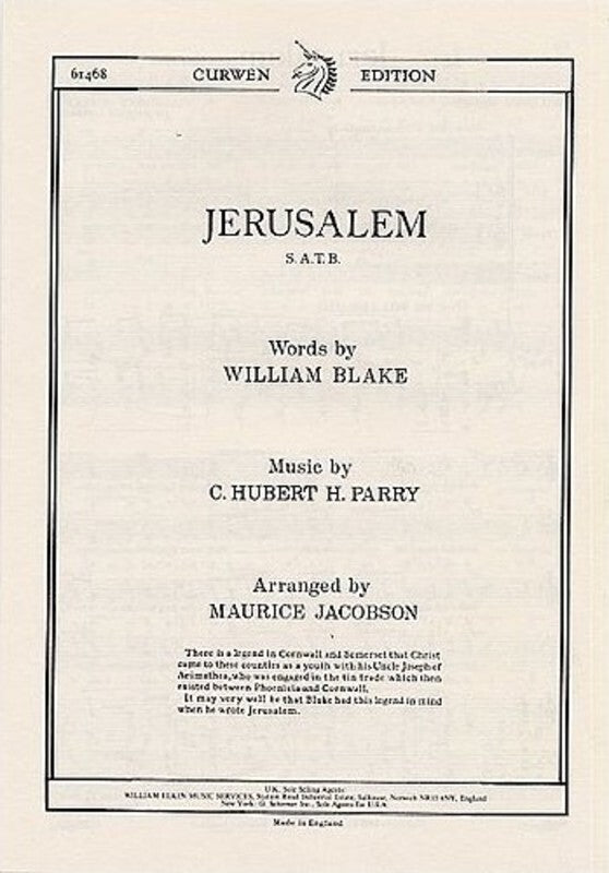 Parry Jerusalem SATB/Piano Arrangement.Jacobson