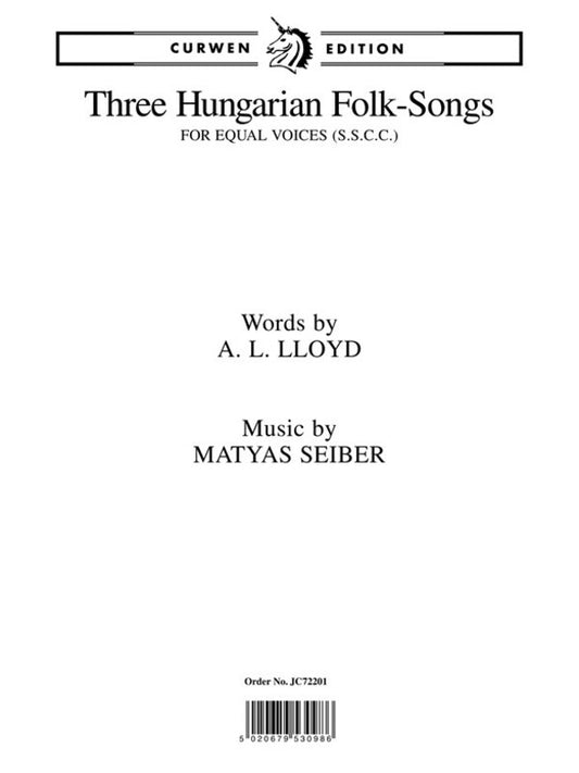 Three Hungarian Folk Songs (ssAA)