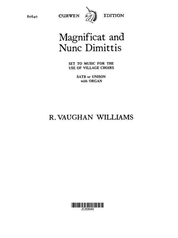 Vaughan Williams Magnificat/Nunc Dimitti
