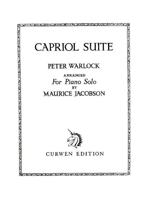 Warlock Capriol Suite Piano Book