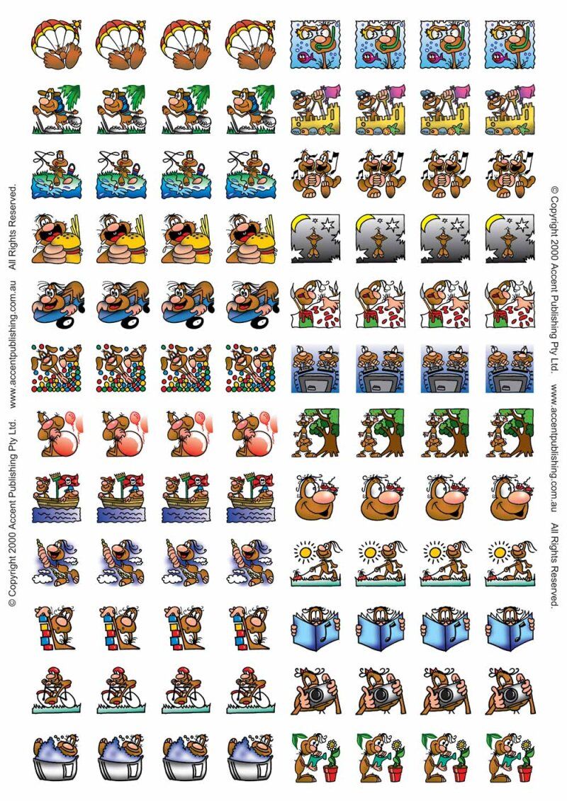 Junior Character Stickers - 192 Stickers on 2 Sheets