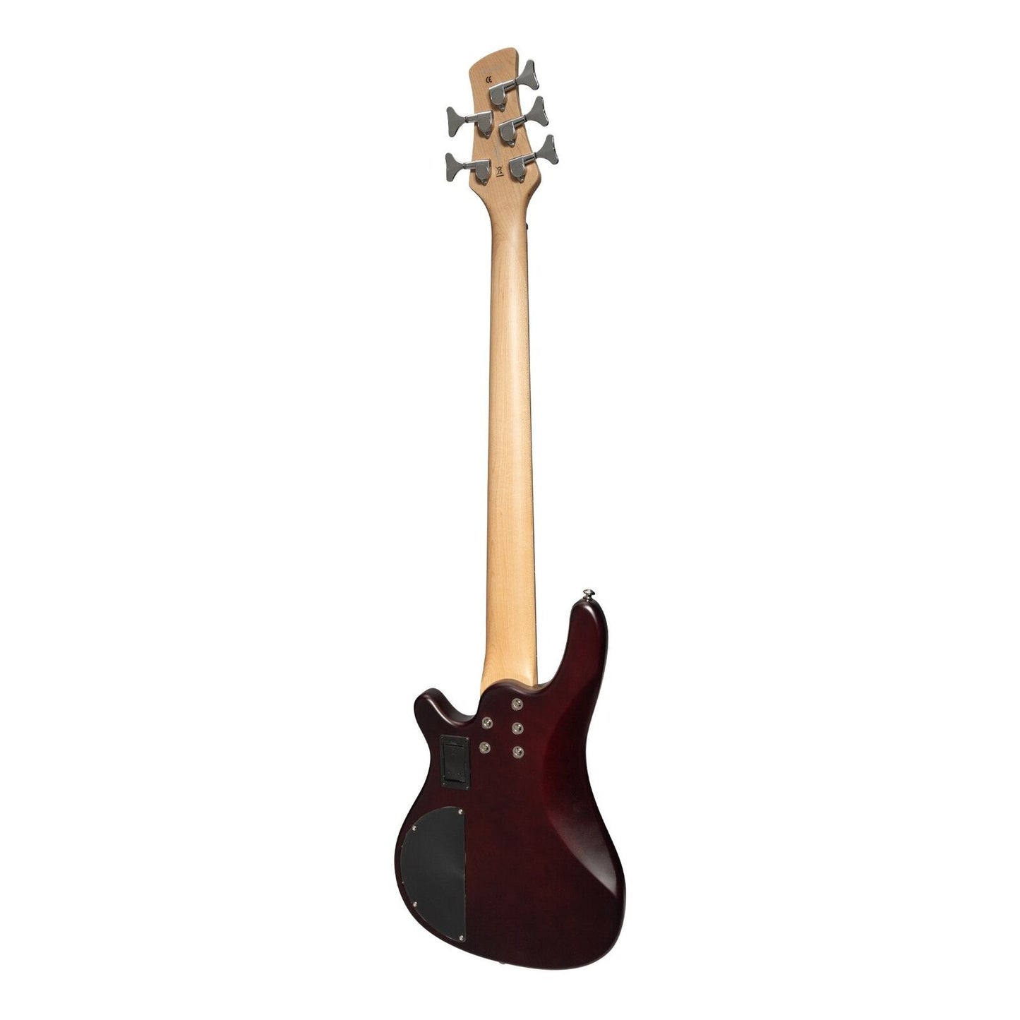 J&D Luthiers JD-150A5 Active 5-String T-Style Electric Bass Guitar Satin Brown Stain — view 2
