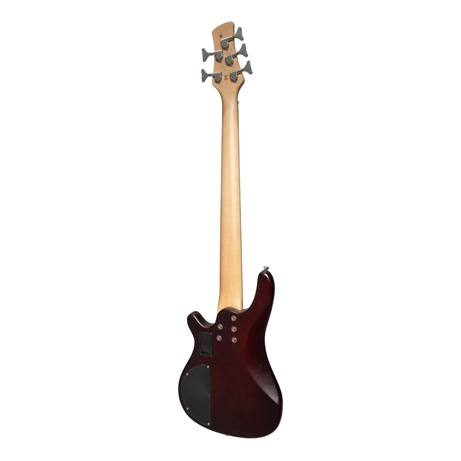 J&D Luthiers JD-150A5 Active 5-String T-Style Electric Bass Guitar Satin Brown Stain — view 2