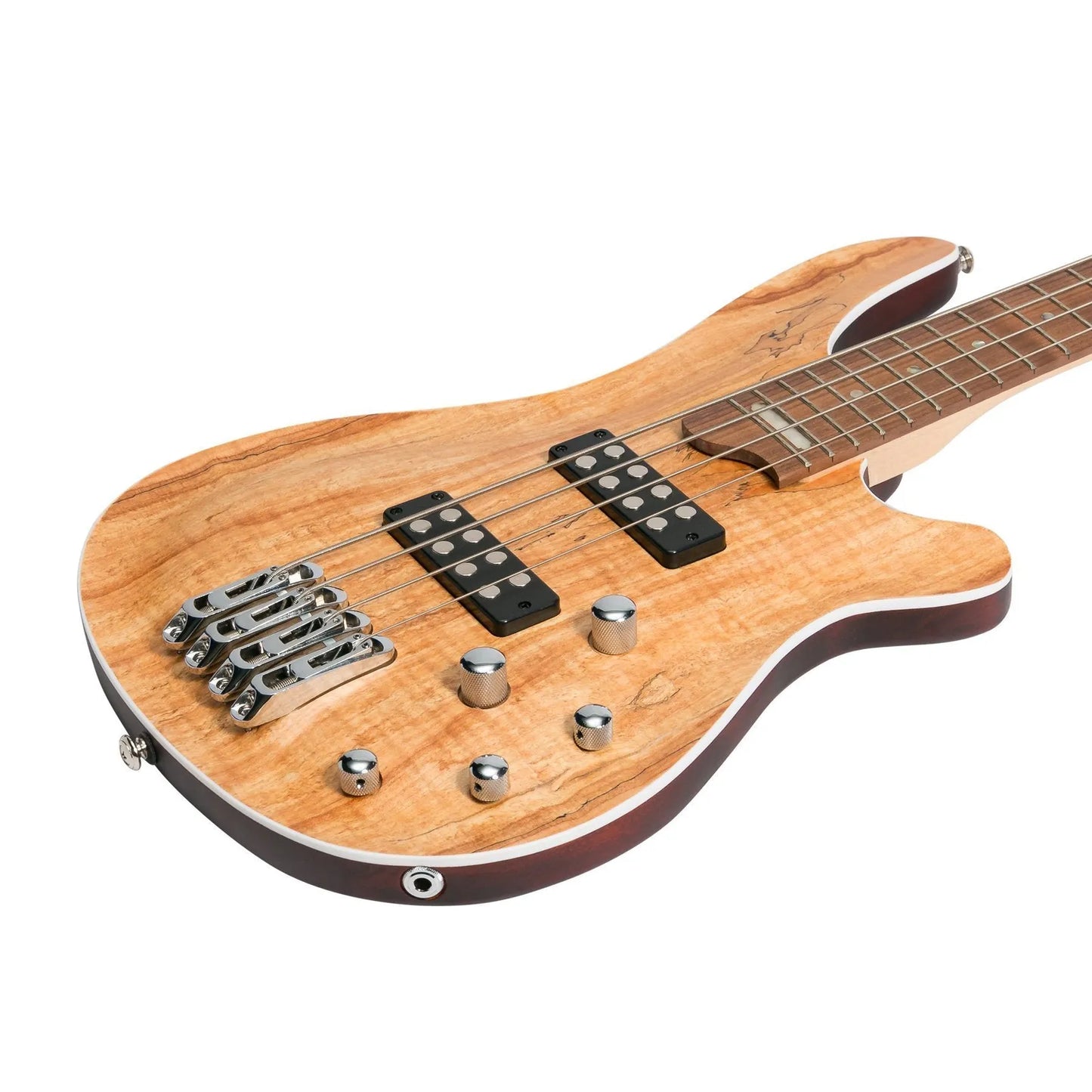 J&D Luthiers JD-2000-SPM 4-String Contemporary Active Electric Bass Guitar Natural Satin — view 6