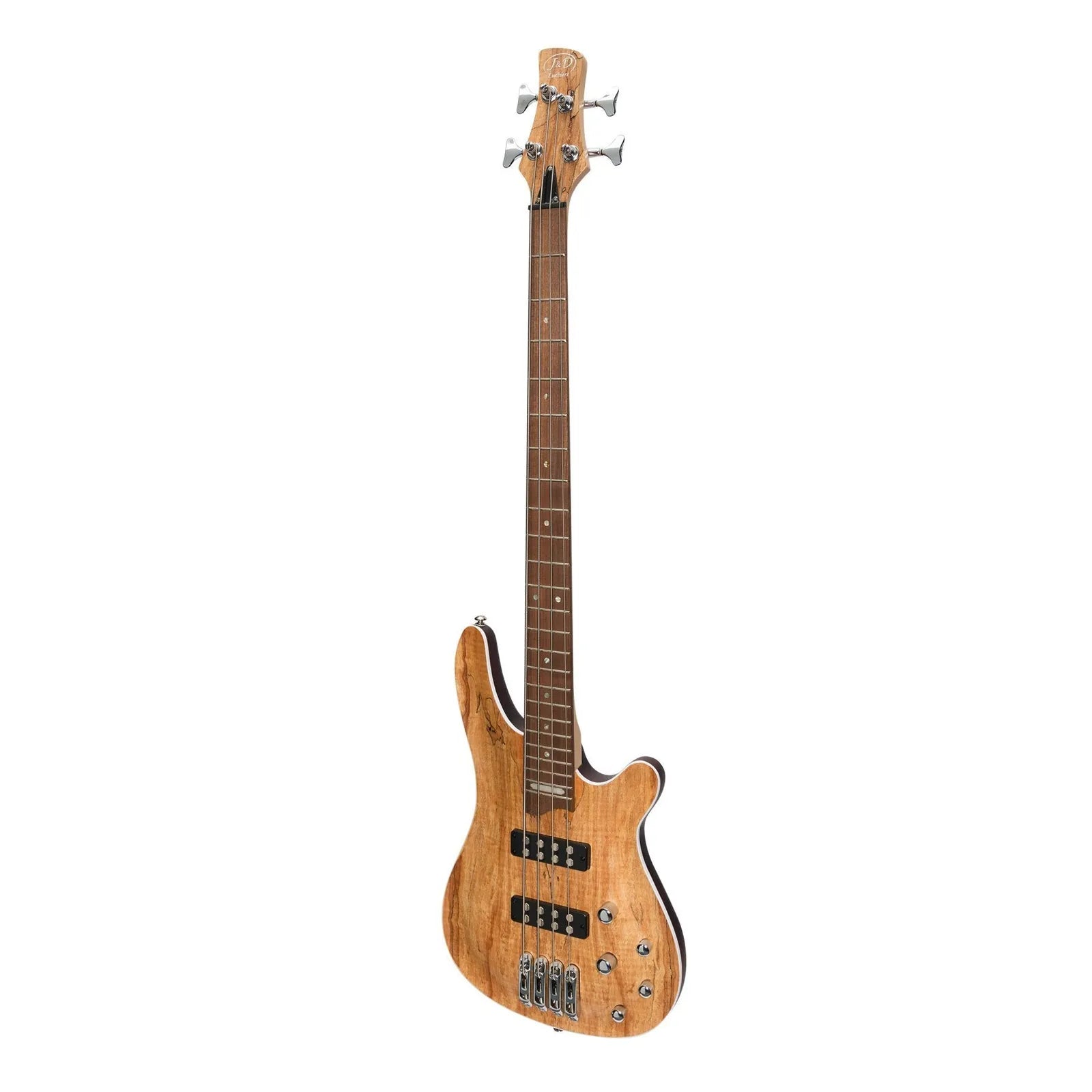 J&D Luthiers JD-2000-SPM 4-String Contemporary Active Electric Bass Guitar Natural Satin