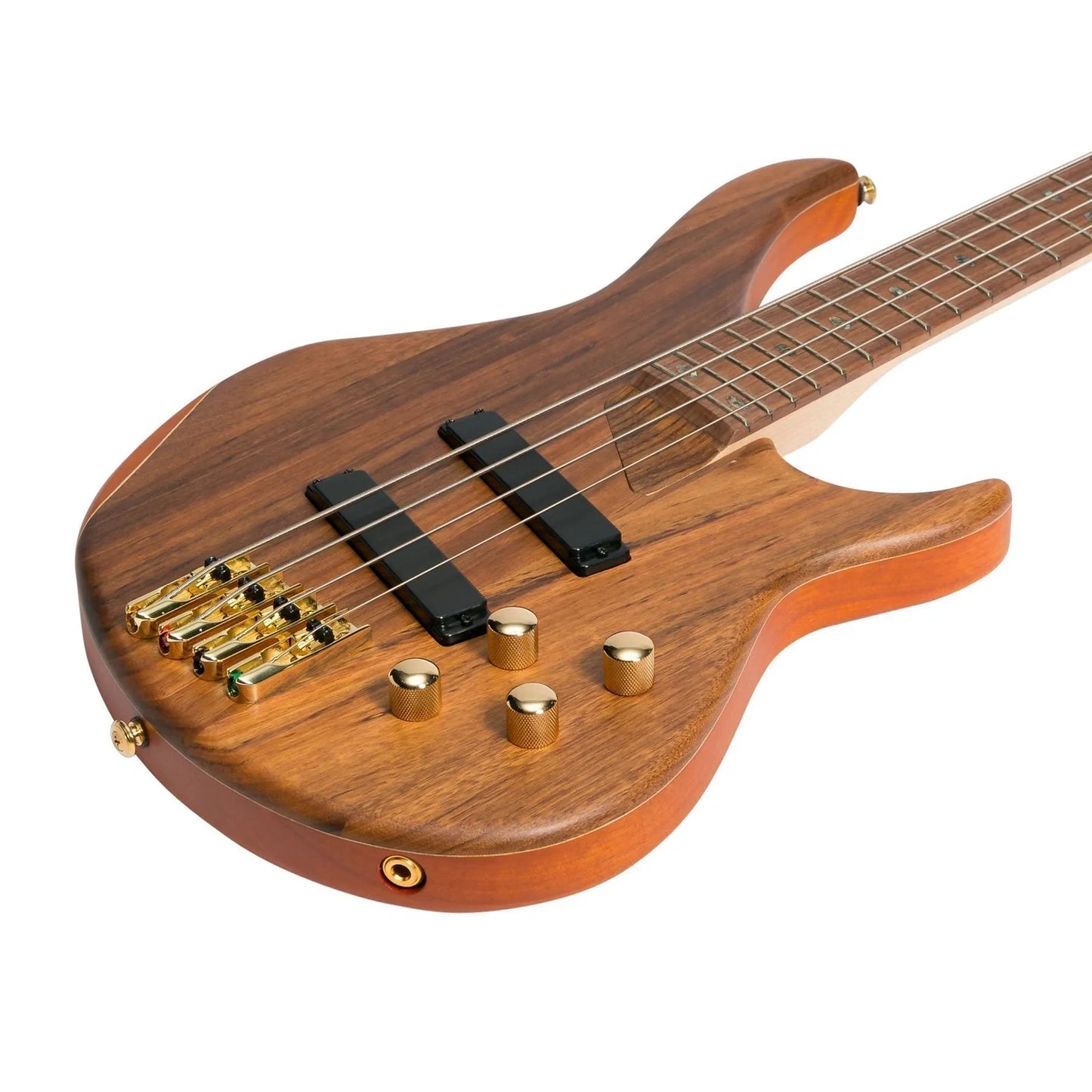 J&D Luthiers 21 Series 4-String Active Electric Bass Guitar Natural Satin JD-2100-OVMAH — view 6