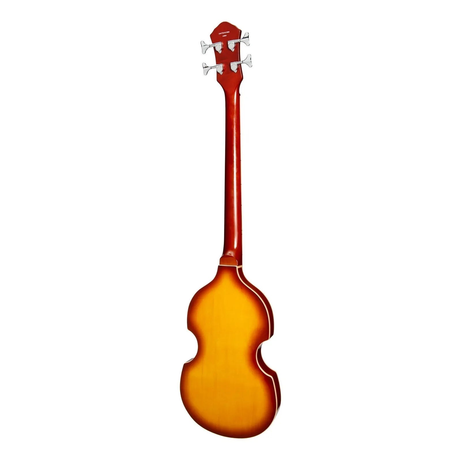 J&D Luthiers JD-BB10-HB 4-String Violin-Style Electric Bass Guitar Honey Burst Semi-Hollow Maple — view 2