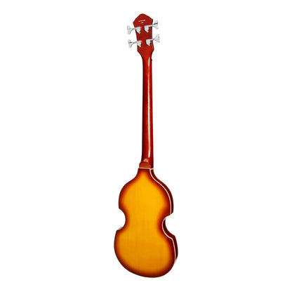 J&D Luthiers JD-BB10-HB 4-String Violin-Style Electric Bass Guitar Honey Burst Semi-Hollow Maple — view 2