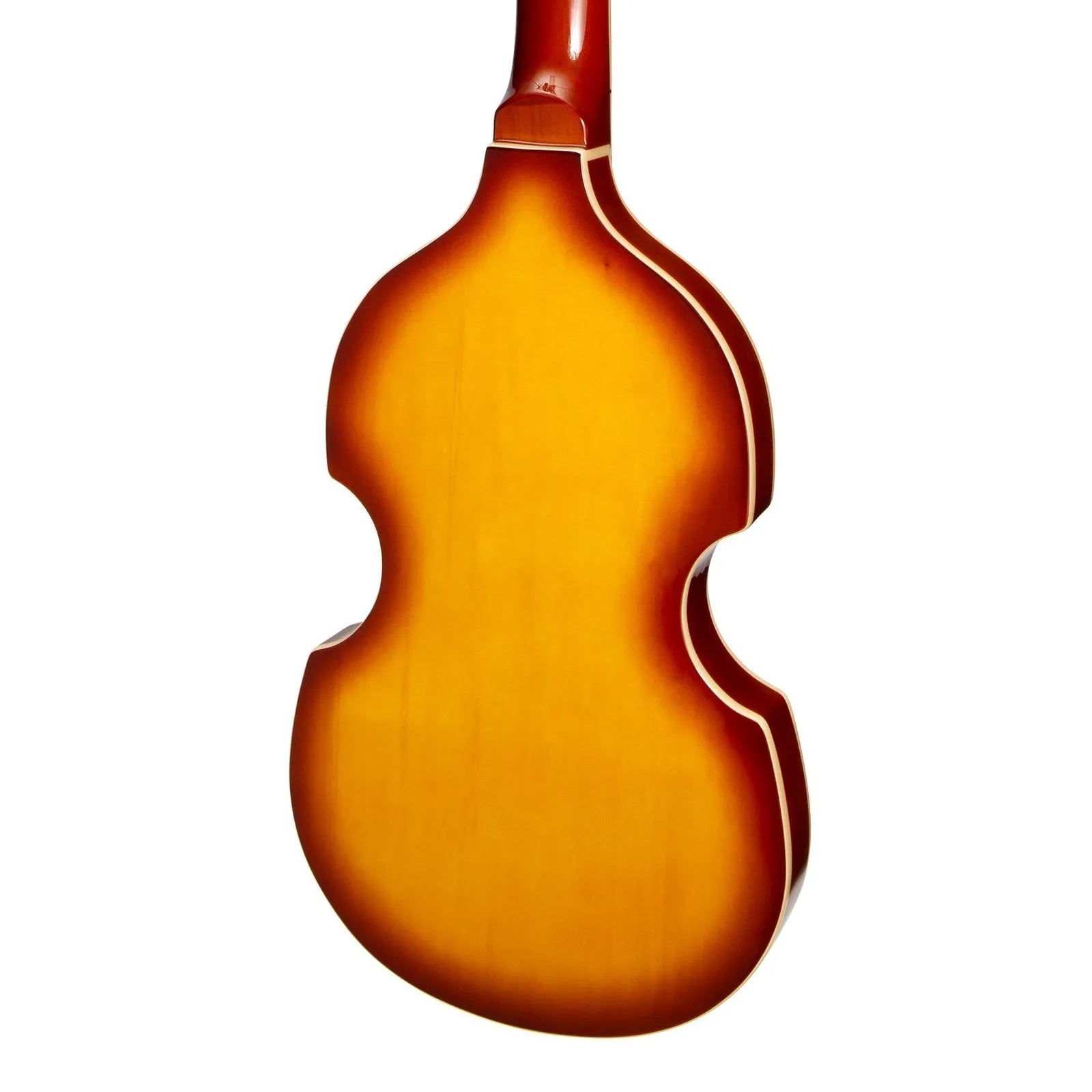 J&D Luthiers JD-BB10-HB 4-String Violin-Style Electric Bass Guitar Honey Burst Semi-Hollow Maple — view 5